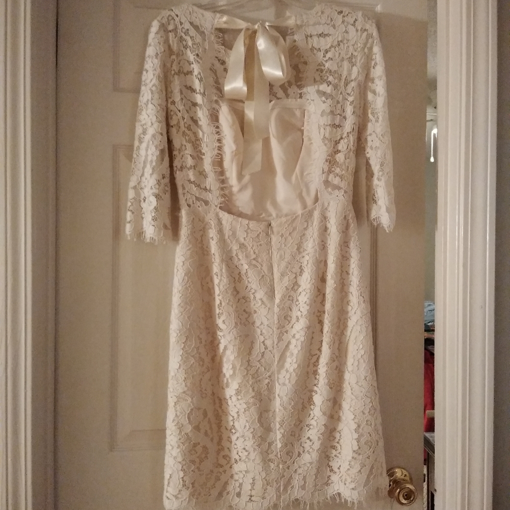 Beautiful Backless Lace Tea Dress